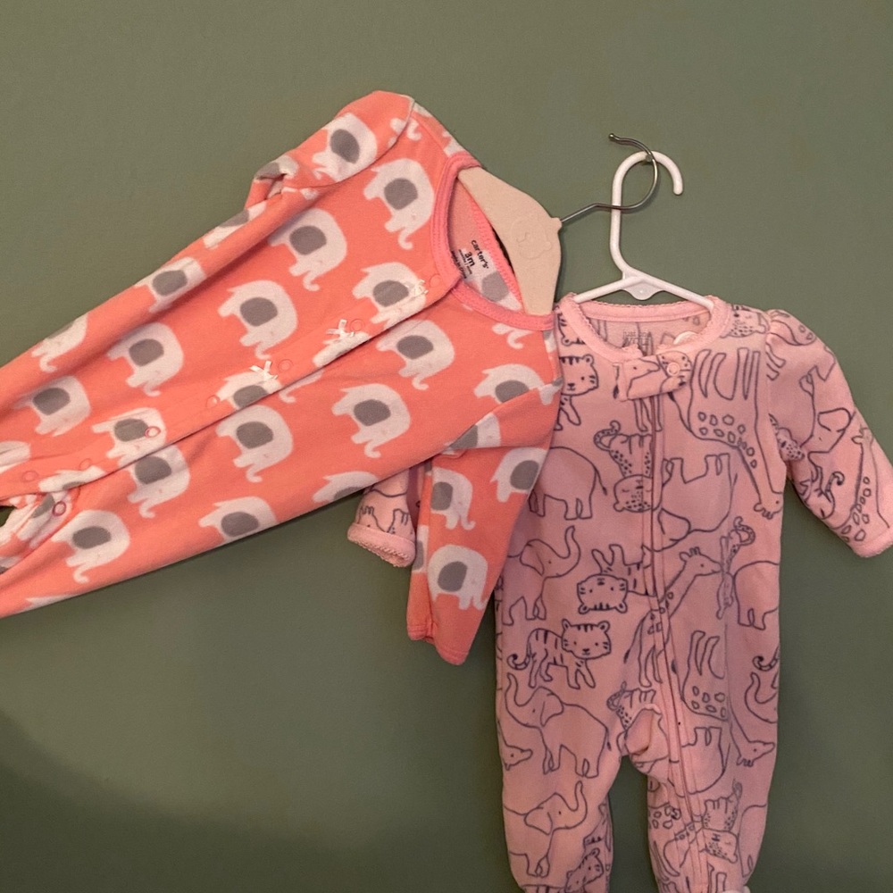 Baby girls fleece sleepers